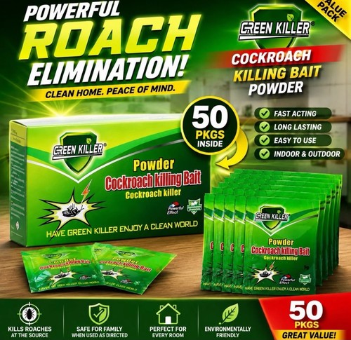 Green killer cockroach killing - killer,