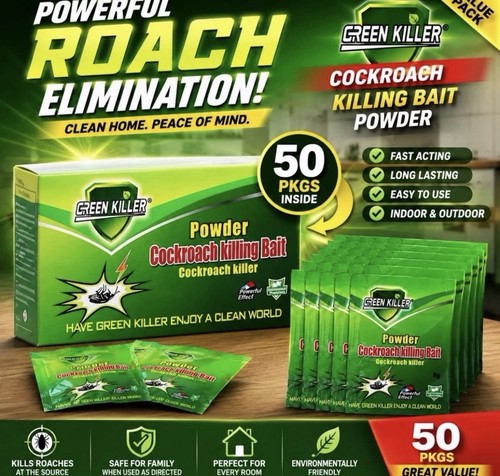 Green killer cockroach - cockroach, killing