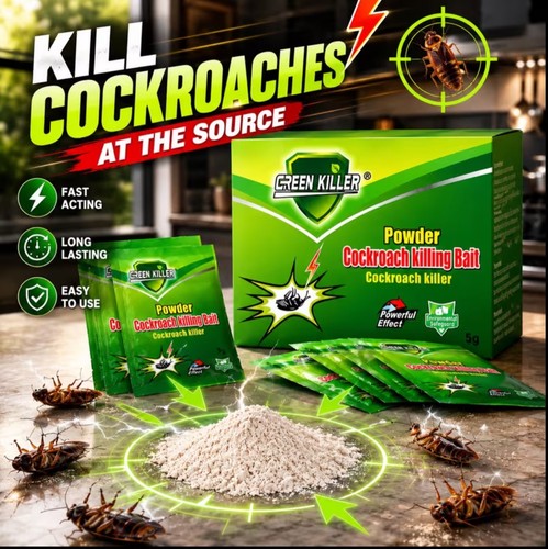 Green killer cockroach killing - green,